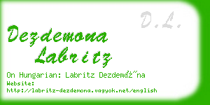 dezdemona labritz business card